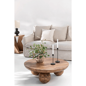 Mesa de Centro en Madera de Mango Cotia color madera oscura 90 cm