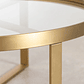 Mesa de Centro en Vidrio y Acero color dorado mate (Ø90 cm) Amelia - Miniatura 4