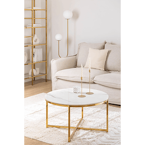 Mesa de Centro en Acero Azuara dorado 80 cm