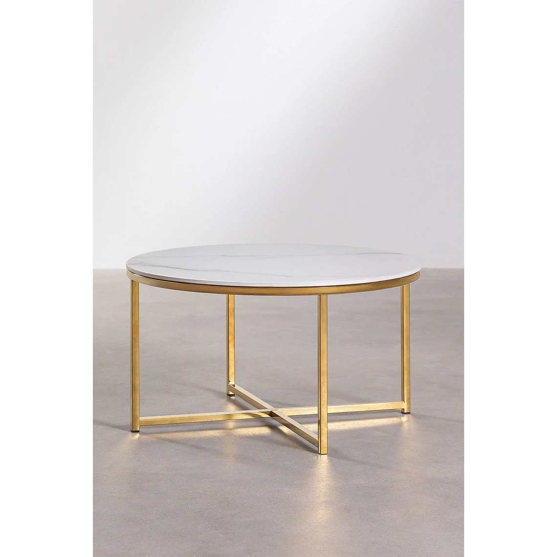 Mesa de Centro en Acero Azuara dorado 80 cm 2