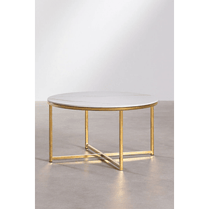 Mesa de Centro en Acero Azuara dorado 80 cm