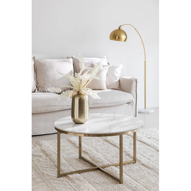 Mesa de Centro en Acero Azuara dorado mate 80 cm 1