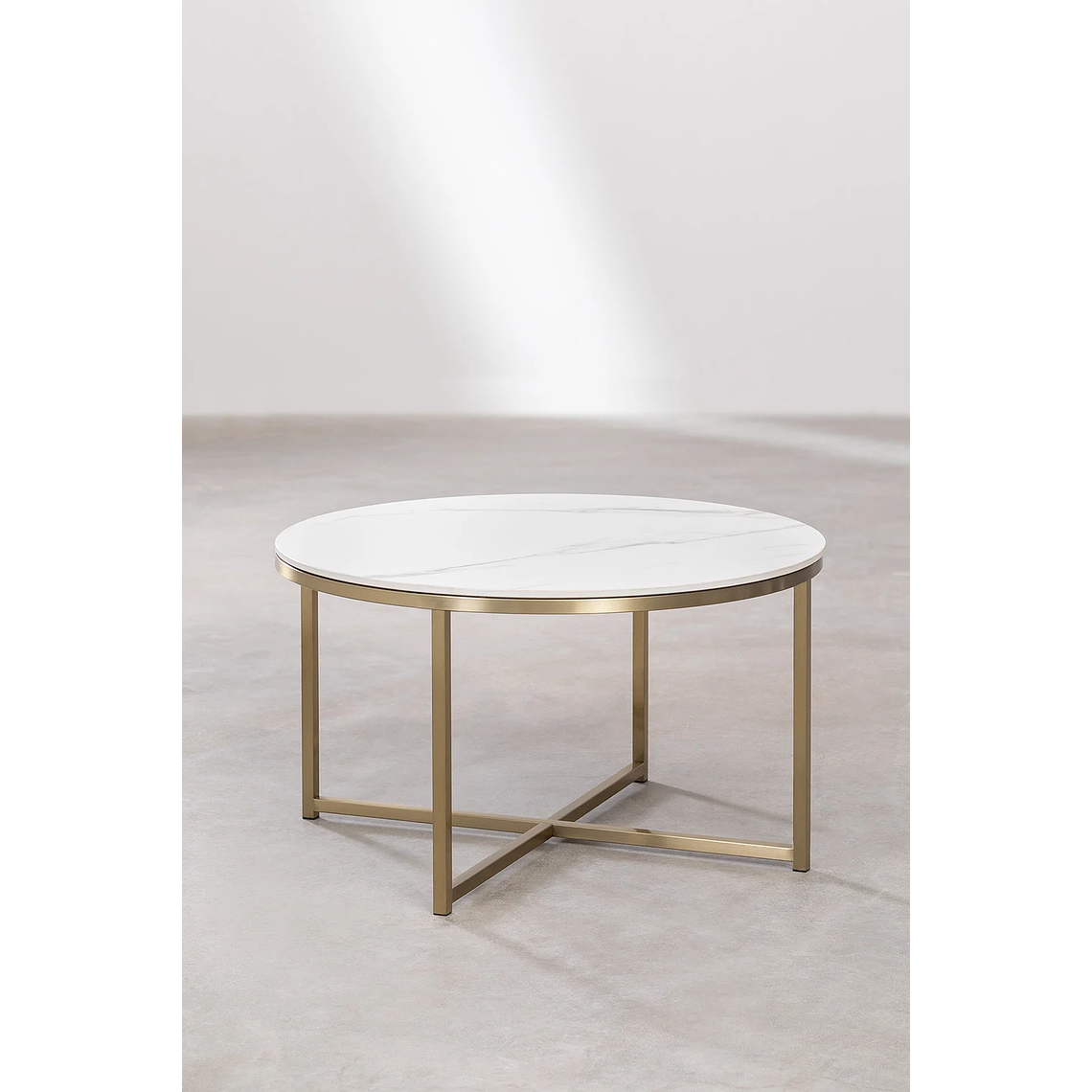 Mesa de Centro en Acero Azuara dorado mate 80 cm 2