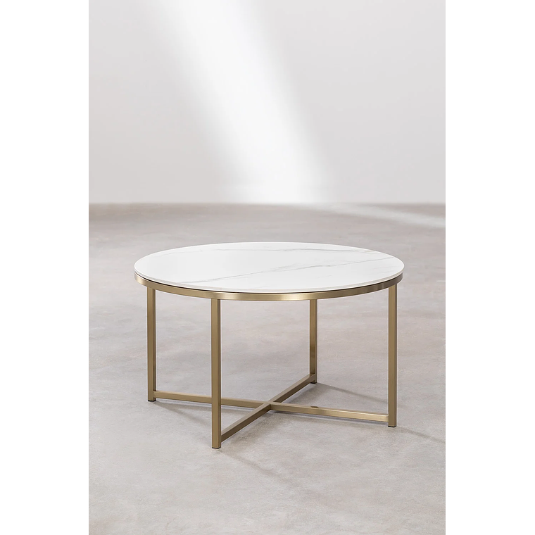 Mesa de Centro en Acero Azuara dorado mate 80 cm 2