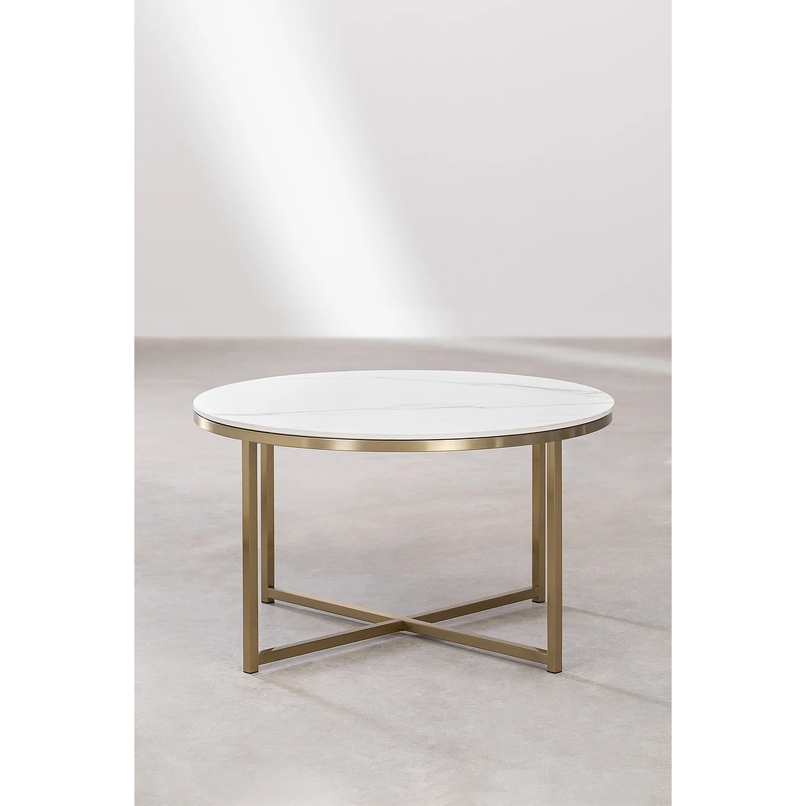 Mesa de Centro en Acero Azuara dorado mate 80 cm 3