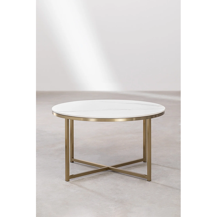 Mesa de Centro en Acero Azuara dorado mate 80 cm 3