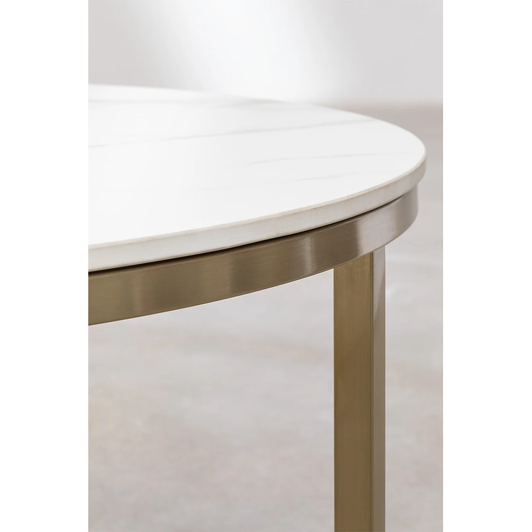 Mesa de Centro en Acero Azuara dorado mate 80 cm 4