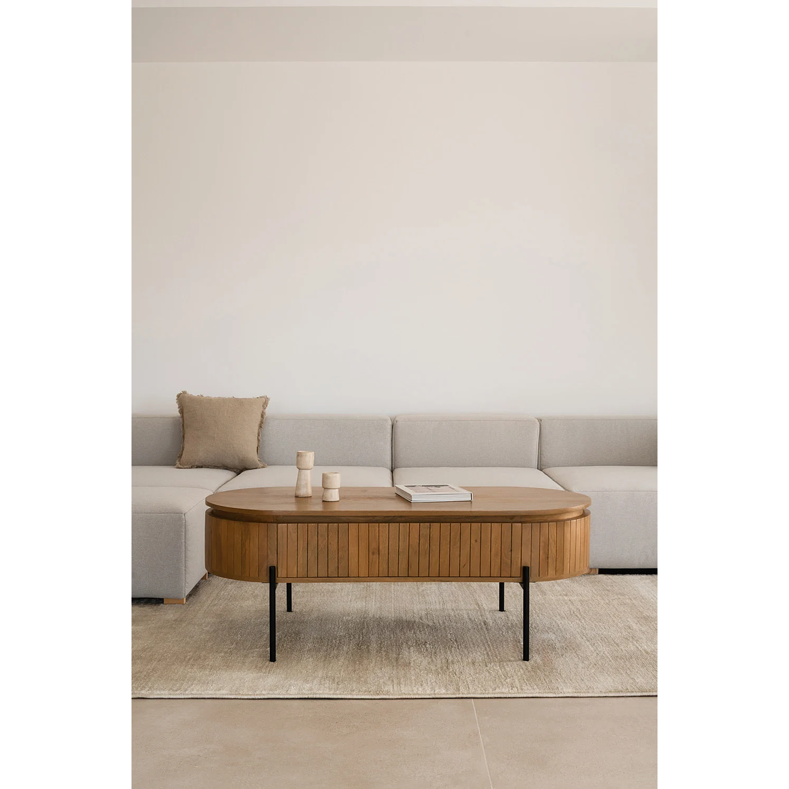 Mesa de Centro en Madera de Mango Analis color madera natural 130 cm 1