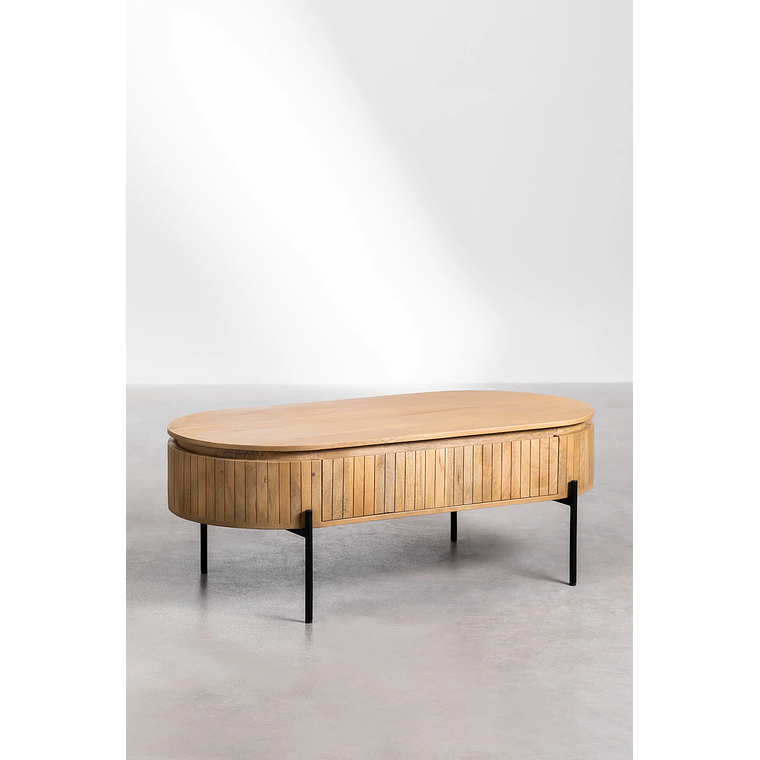 Mesa de Centro en Madera de Mango Analis color madera natural 130 cm 2