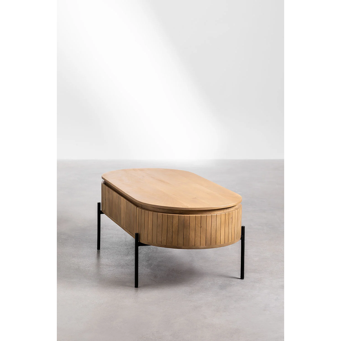 Mesa de Centro en Madera de Mango Analis color madera natural 130 cm 3