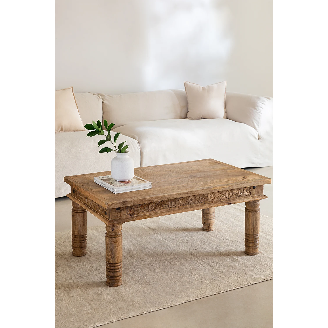 Mesa de Centro en Madera de Mango Taraz 100 cm 1