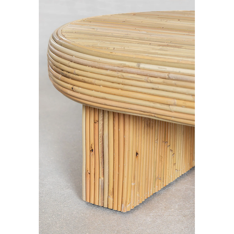 Mesa de Centro Ovalada en Ratán Zerfe 80 cm 5