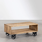Mesa de Centro en Madera de Mango con Ruedas Olson 85 cm - Miniatura 1