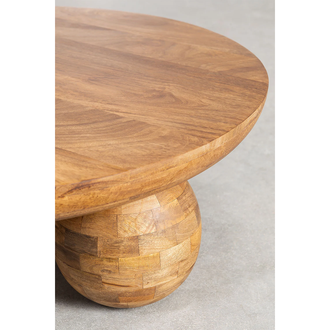 Mesa de Centro en Madera de Mango Cotia color madera oscura 90 cm 4