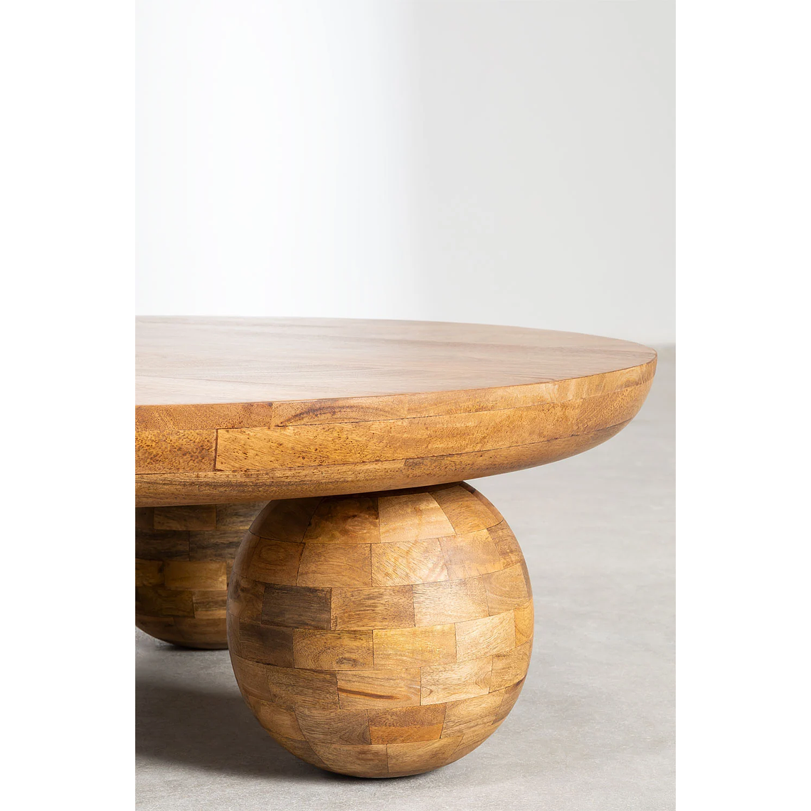 Mesa de Centro en Madera de Mango Cotia color madera oscura 90 cm 5