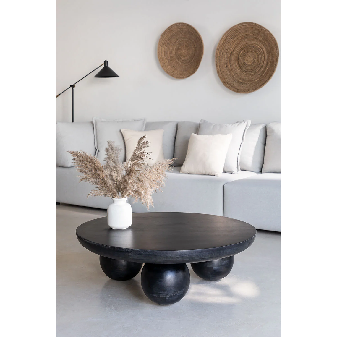 Mesa de Centro en Madera de Mango Cotia color negro 90 cm 1