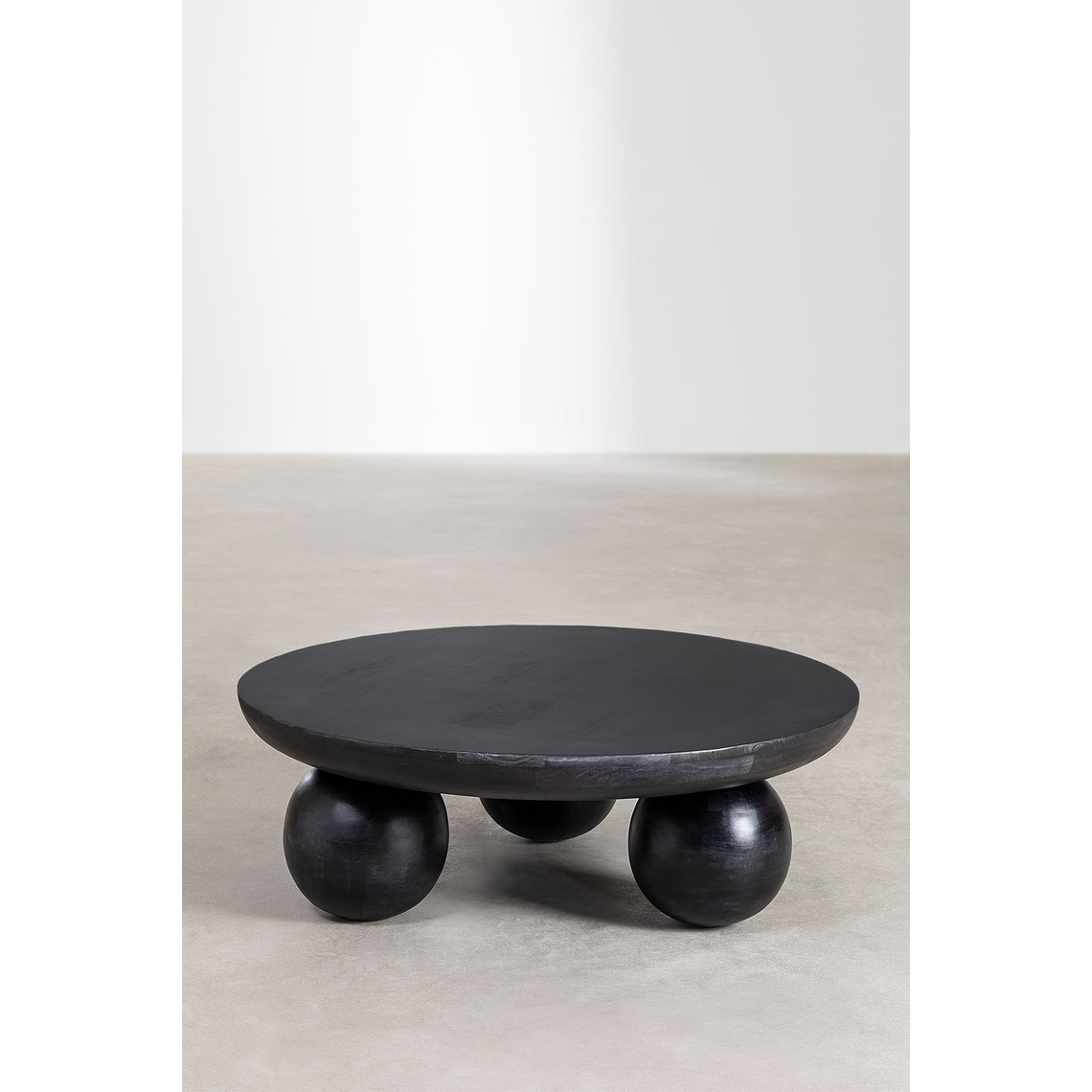 Mesa de Centro en Madera de Mango Cotia color negro 90 cm 2