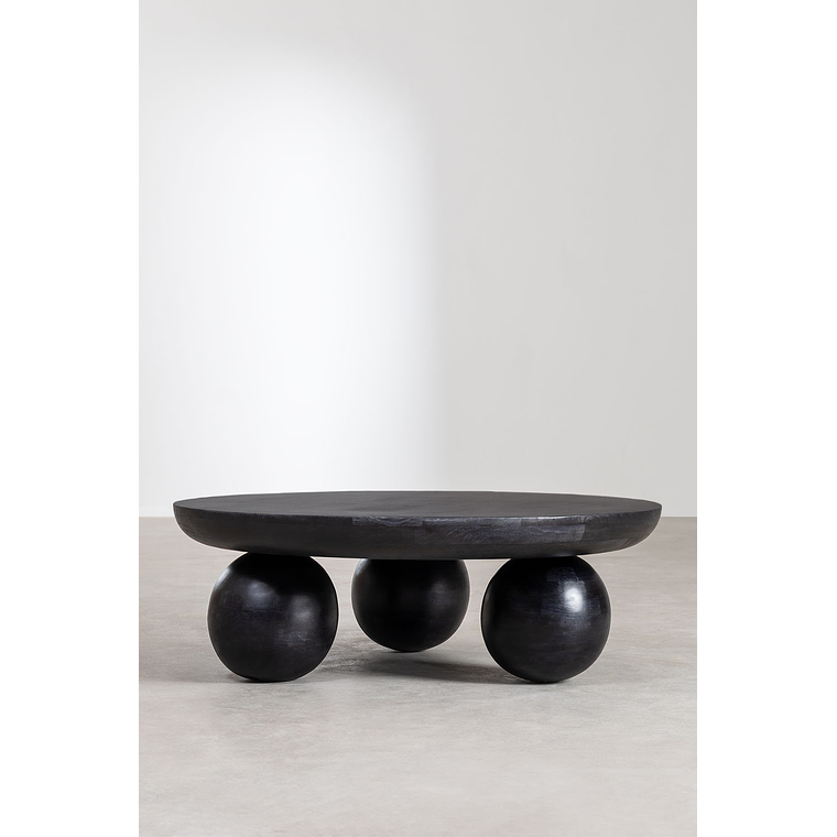 Mesa de Centro en Madera de Mango Cotia color negro 90 cm 3
