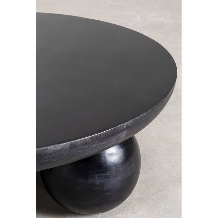 Mesa de Centro en Madera de Mango Cotia color negro 90 cm 4