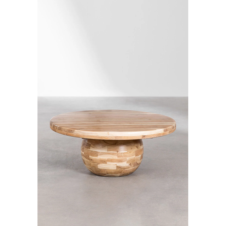 Mesa de Centro en Madera de Acacia (Ø90 cm) Dalen 2