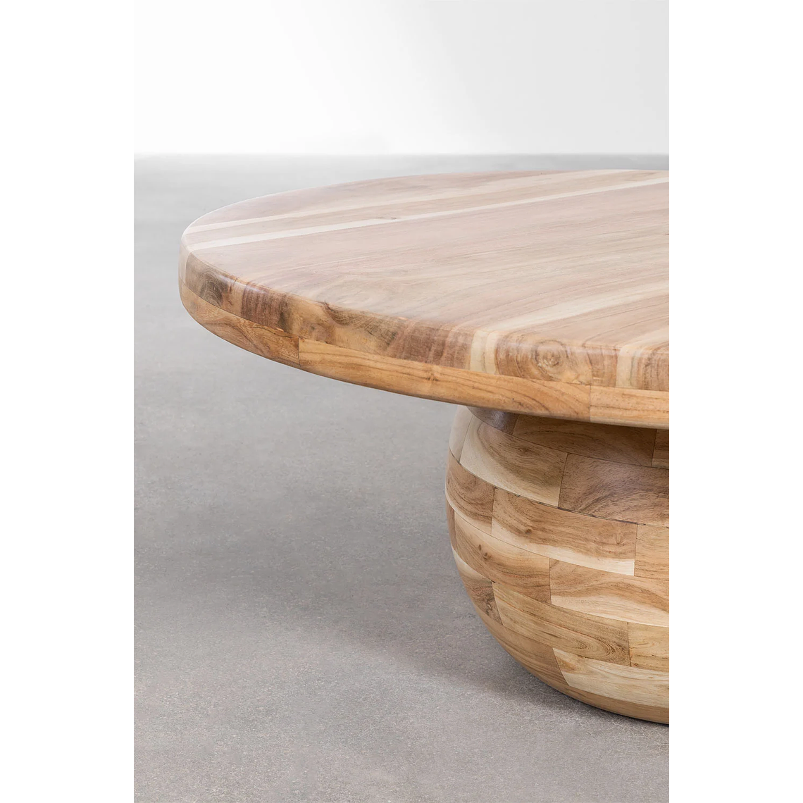 Mesa de Centro en Madera de Acacia (Ø90 cm) Dalen 3