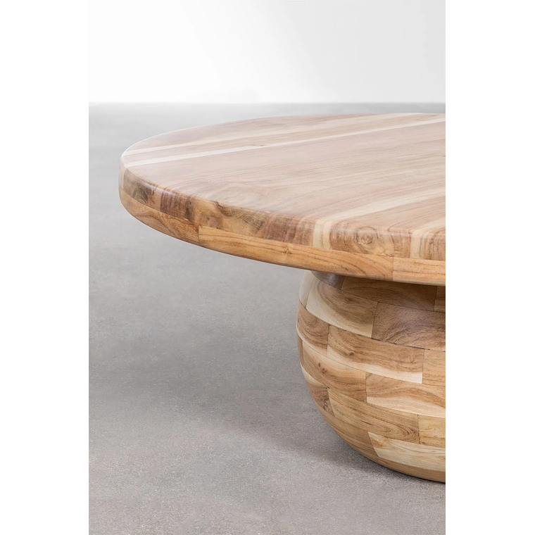 Mesa de Centro en Madera de Acacia (Ø90 cm) Dalen 3
