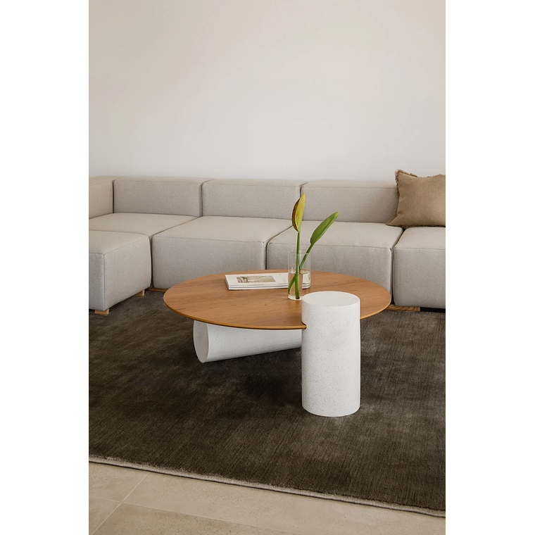 Mesa de centro redonda en madera (Ø100 cm) Serenada 1