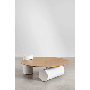 Mesa de centro redonda en madera (Ø100 cm) Serenada