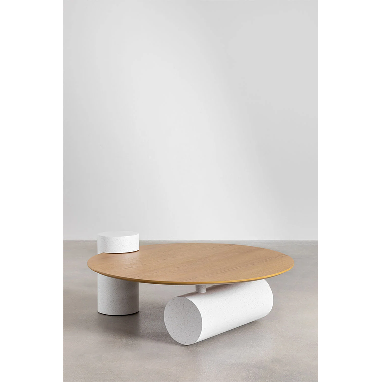 Mesa de centro redonda en madera (Ø100 cm) Serenada 2