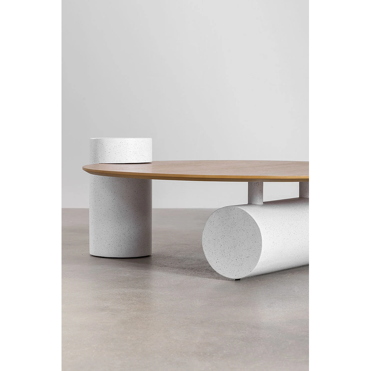 Mesa de centro redonda en madera (Ø100 cm) Serenada 4