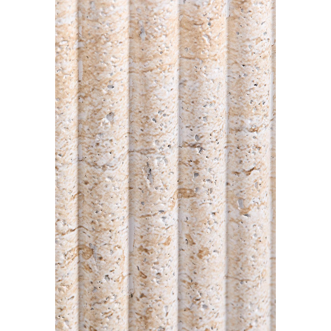 Mesa lateral redonda en cemento look travertino (Ø38 cm) Velia 5