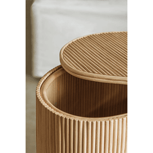 Mesa lateral con Almacenaje en Ratán 47 cm Carmie