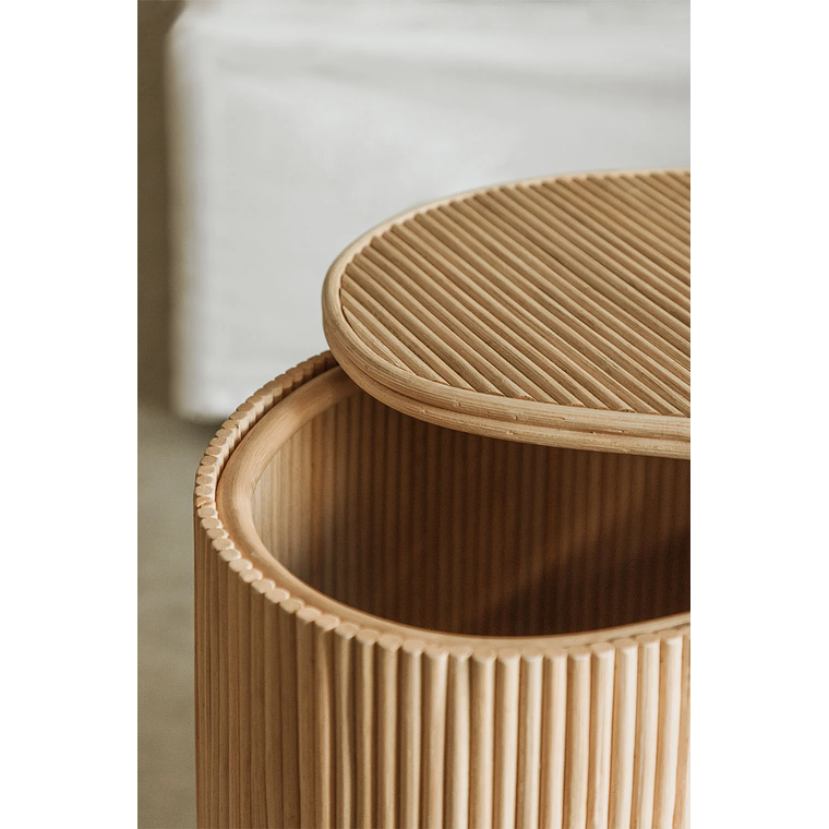 Mesa lateral con Almacenaje en Ratán 47 cm Carmie 2