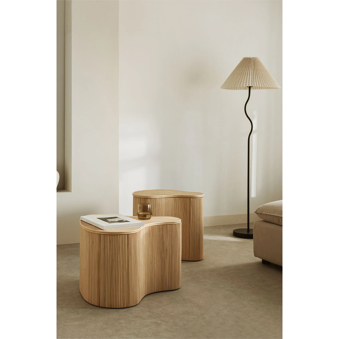 Mesa lateral con Almacenaje en Ratán 47 cm Carmie 3