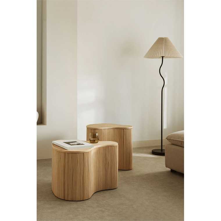 Mesa lateral con Almacenaje en Ratán 47 cm Carmie 3