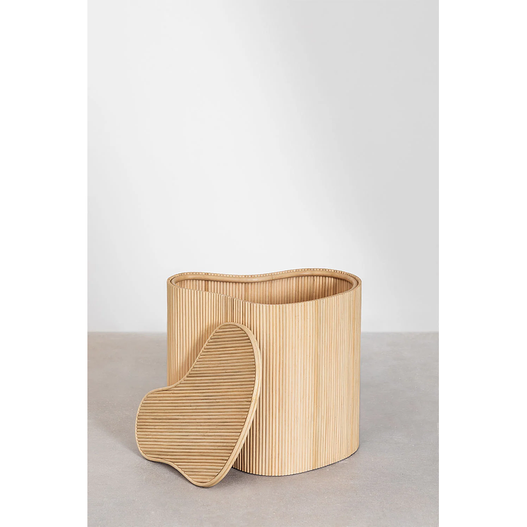 Mesa lateral con Almacenaje en Ratán 47 cm Carmie 5