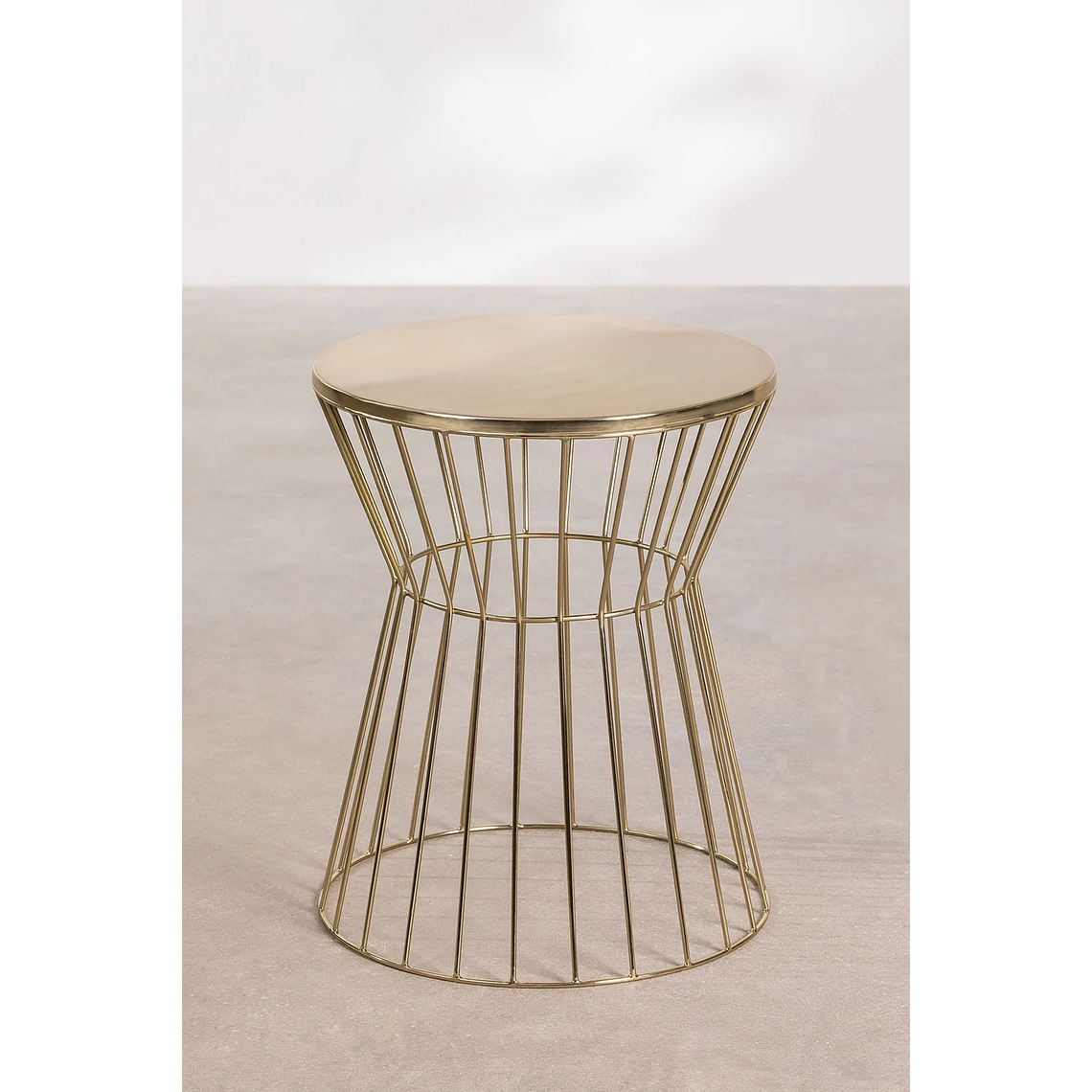 Mesa lateral en Metal Dorado 40 cm Melvyn 2