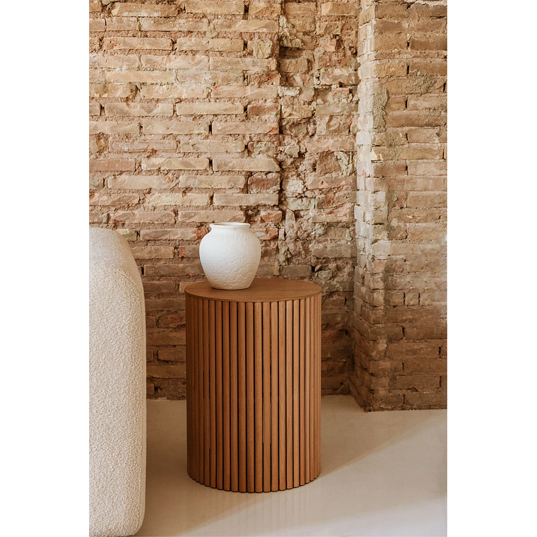Mesa lateral Redonda en Madera (Ø40 cm) Belmira 1