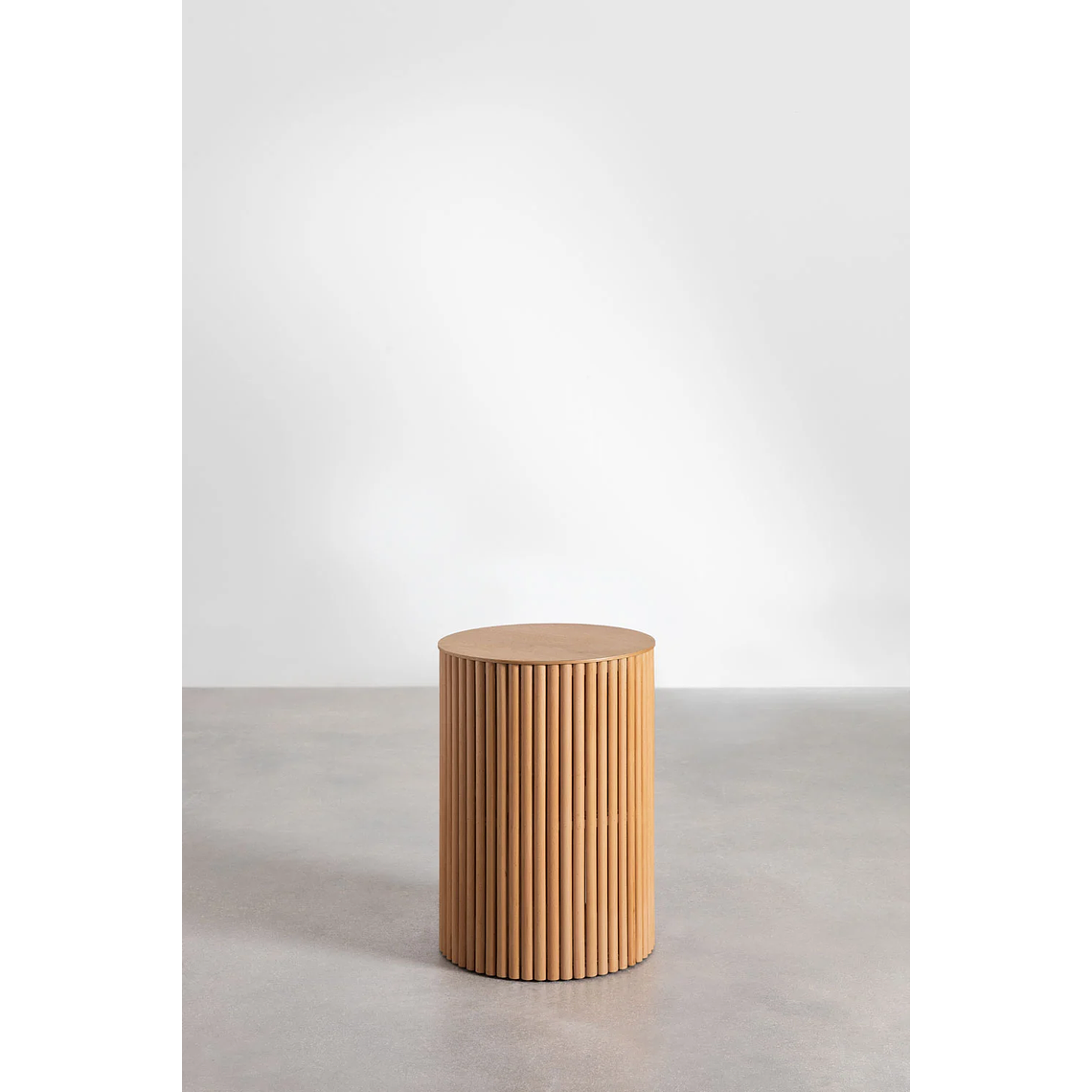 Mesa lateral Redonda en Madera (Ø40 cm) Belmira 2