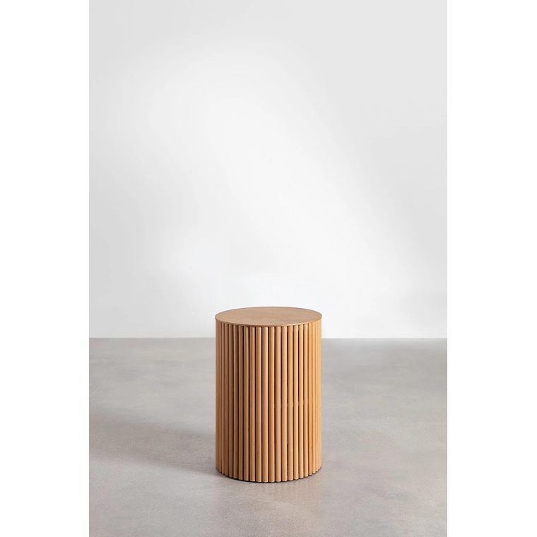 Mesa lateral Redonda en Madera (Ø40 cm) Belmira 2