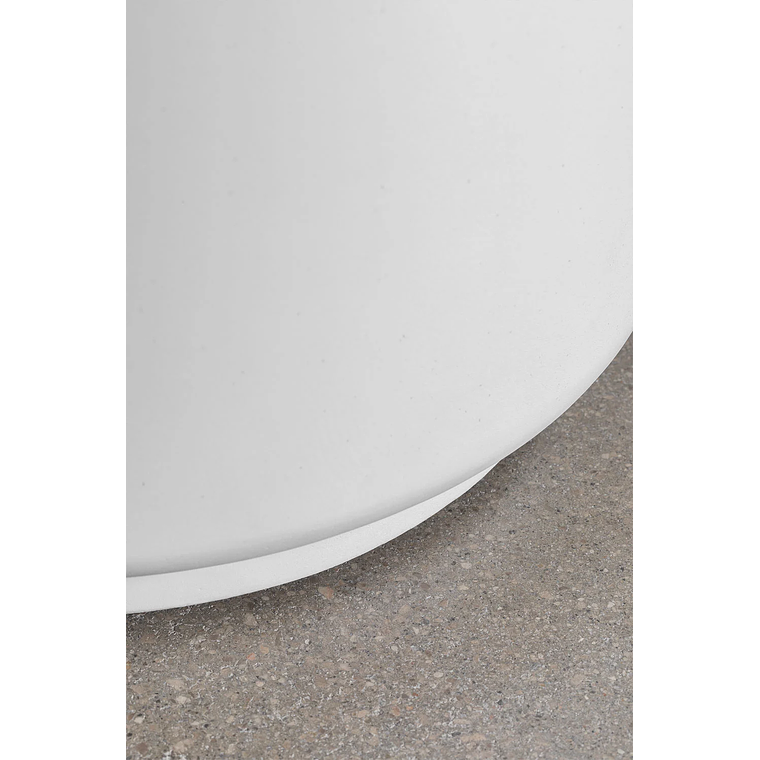 Mesa lateral Redonda de Cemento Blanco Brillante (Ø35 cm) Darwys 3