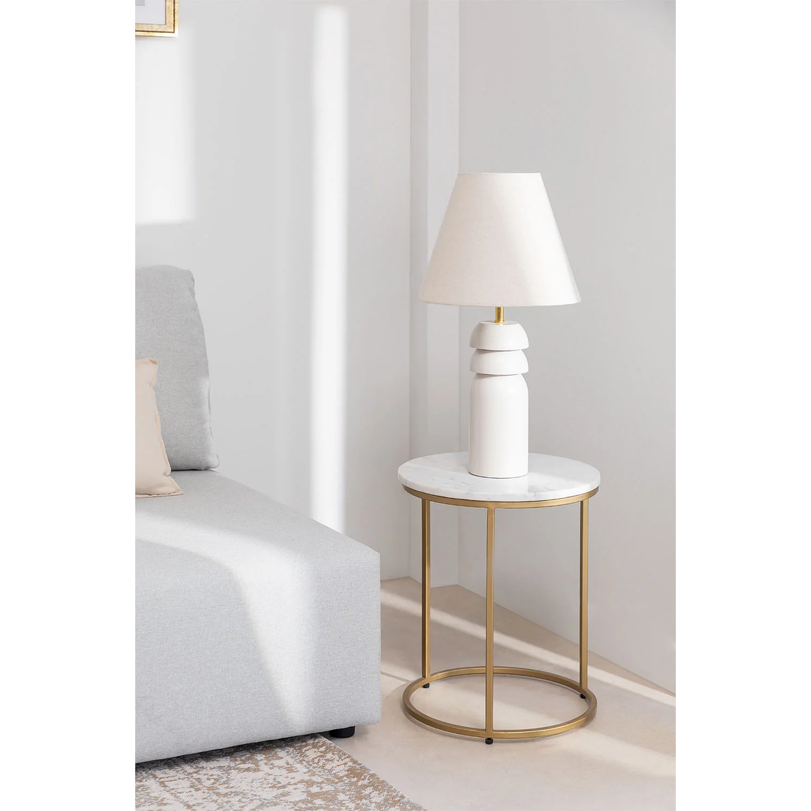 Mesa lateral en Mármol (Ø37 cm) Kaley 1