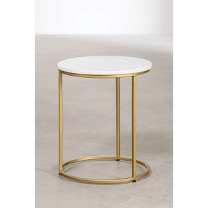 Mesa lateral en Mármol (Ø37 cm) Kaley