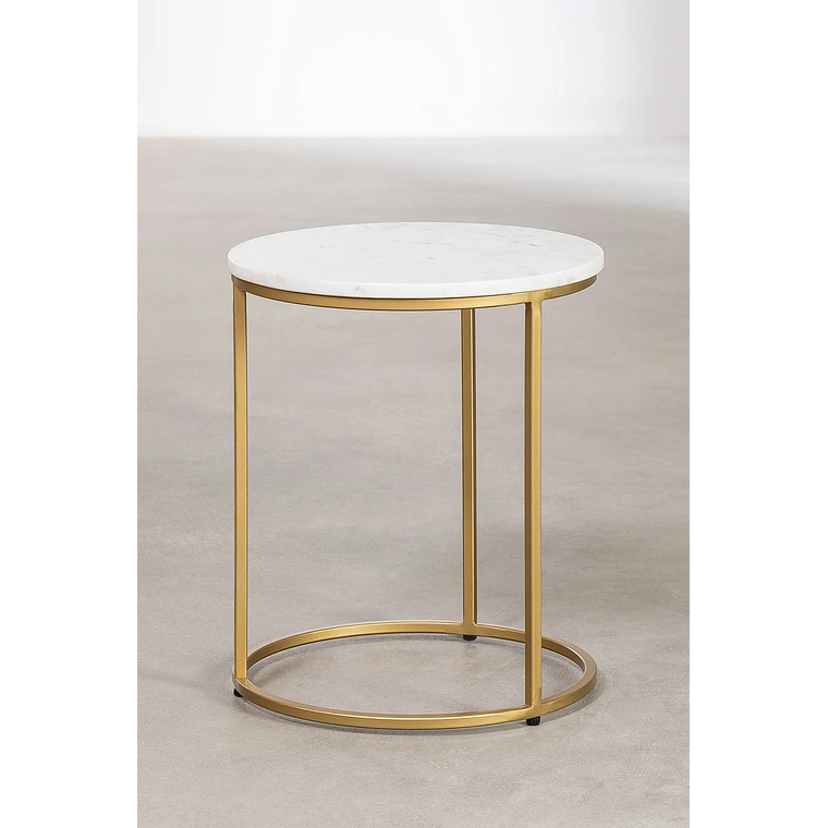Mesa lateral en Mármol (Ø37 cm) Kaley 2