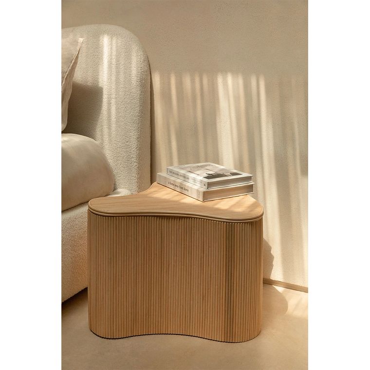 Mesa lateral con Almacenaje en Ratán 39 cm Carmie 1