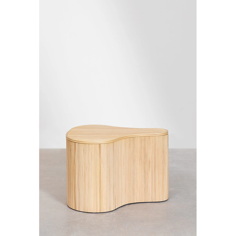 Mesa lateral con Almacenaje en Ratán 39 cm Carmie 3