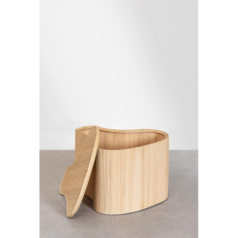 Mesa lateral con Almacenaje en Ratán 39 cm Carmie 4