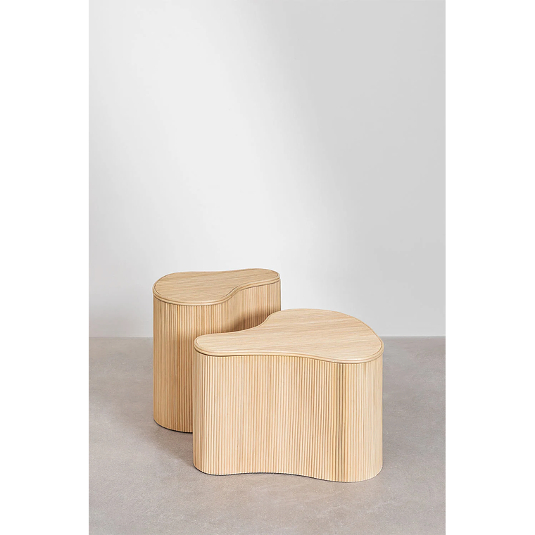 Mesa lateral con Almacenaje en Ratán 39 cm Carmie 7