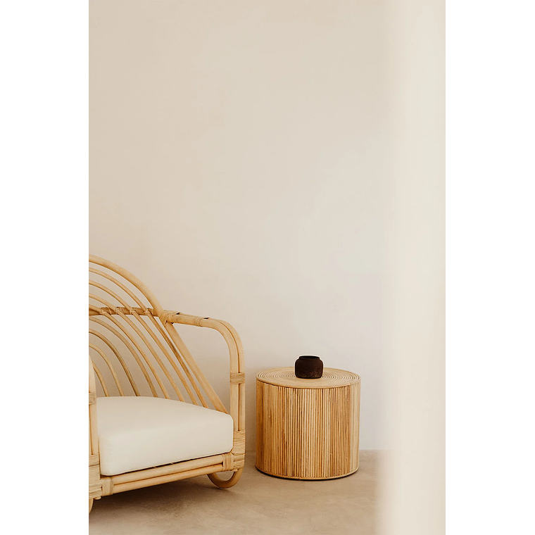 Mesa lateral Redonda en Ratán 40 cm Gudaf 1