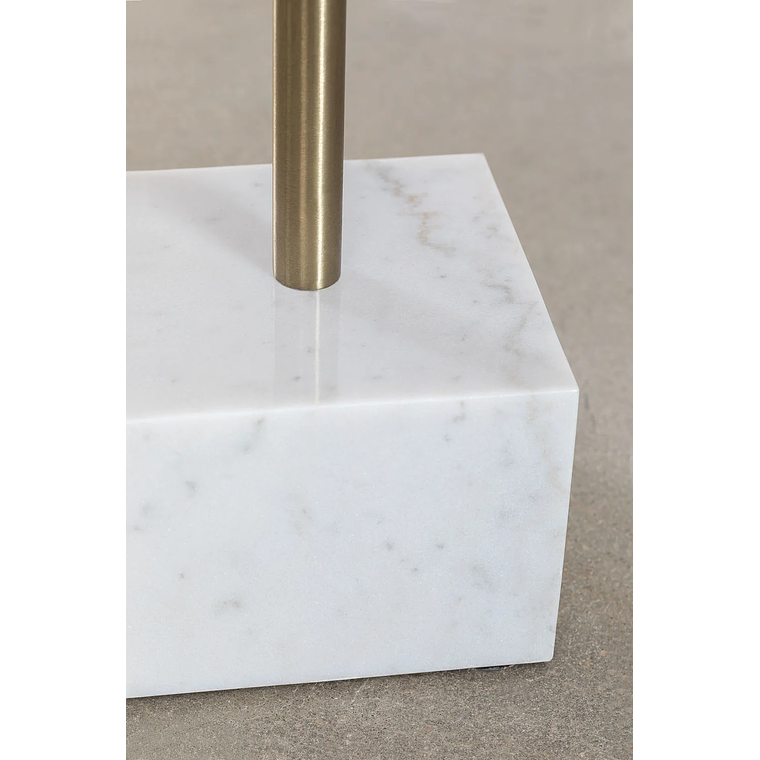 Mesa lateral Redonda en Acero Blanco (Ø45 cm) Zenion 4